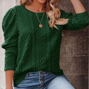 Womens Sweater Round Neck Long Sleeve Top Loose Fit